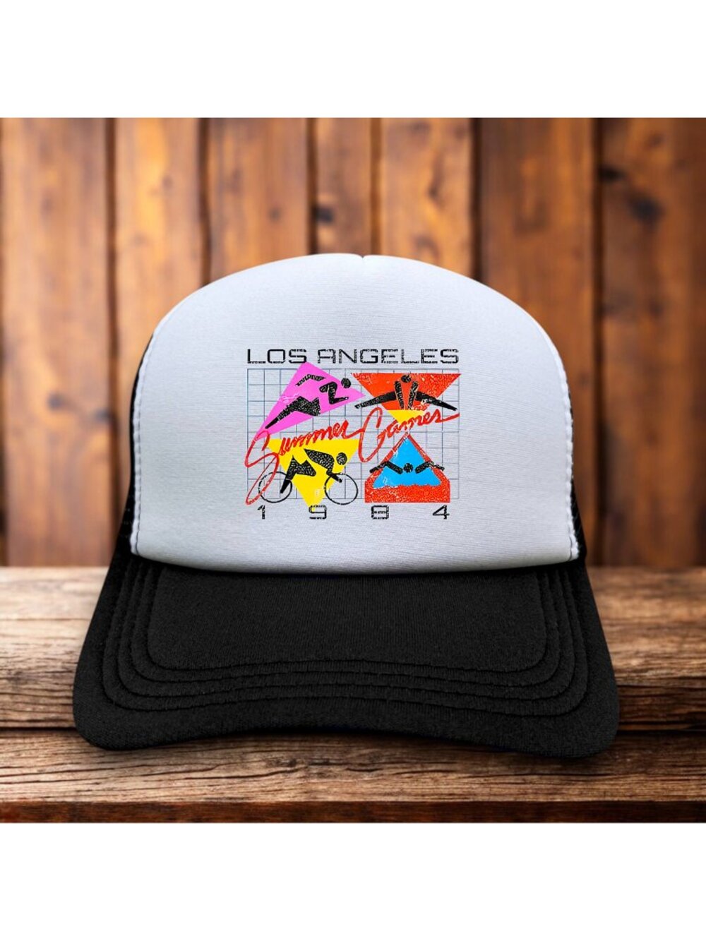 Los Angeles 1984 Summer Olympic Games Rare Vintage Logo Mens Trucker Hat